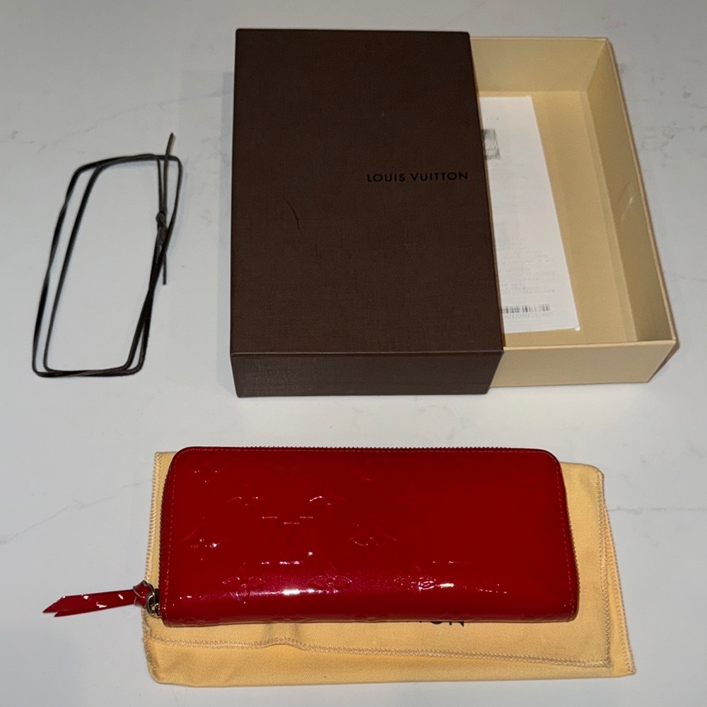 Louis Vuitton Red Patent Leather Wallet